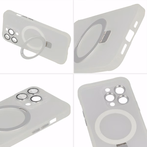 Tel Protect Magical Magsafe Stand Suojakuori iPhone 15 Pluslle hopeinen