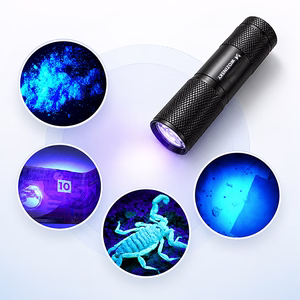 Wozinsky WLD-9L IP65 UV Flashlight for Trace Detection - Black