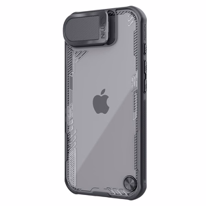 Nillkin Iceblade Prop Suojakuori linssin suojuksella ja jalustalla iPhone 16e / 17e:lle - musta
