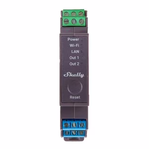 Shelly Pro 2 DIN-kisko 2-kanavainen rele, WiFi/LAN