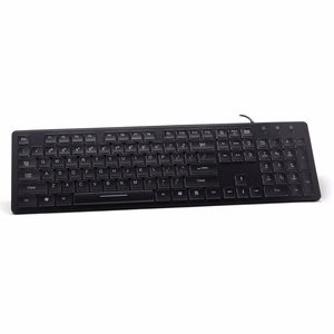 ART langallinen näppäimistö USB A QWERTY valolla ohut AK-20 musta
