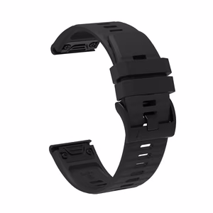 Silikoniranneke Garmin Fenix 3 / 5X / 6X / 7X Pro - musta