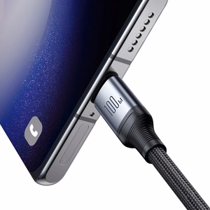 Joyroom Speedy Series S-A21 2in1 USB-C - USB-C / USB-C kaapeli 100W 1.5m - musta