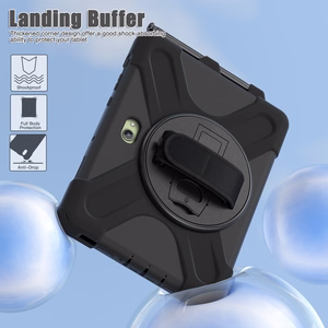 JM Rugged Case Grip suojakuori Samsung Galaxy Tab Active Pro/ Active4 Pro/ Active5 Pro hihnalla musta