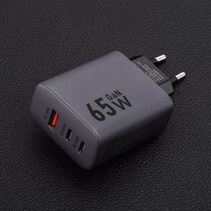 Puhelinlaturi Forcell F-Energy GaN 2 x USB C + USB A QC4.0 PD 4A 65W VT-42B harmaa