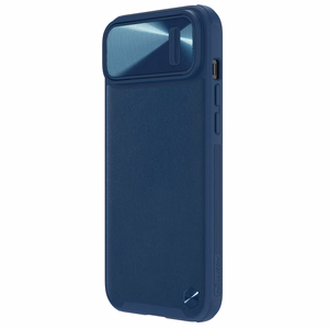 Nillkin CamShield Nahka S Kotelo iPhone 14 Plus kotelo kameran suojuksella sininen