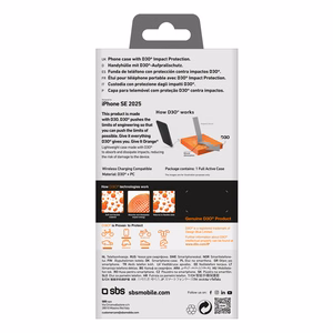 SBS Full Active D3O Suojakuori iPhone 16e/17e:lle - Musta