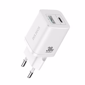 Dux Ducis C80 Super Si seinälaturi - USB + Type-C - PD 30W QC 3.0 18W 3A valkoinen