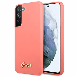 Guess GUHCS22MLSLMGFU S22+ S906 fuksia/fuksia kotelo Silikoni Script Metal Logo Silikoni Script Metal Logo