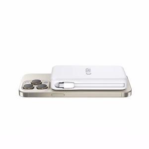 Tech-Protect LifeMag PB31 Power Bank MagSafe 10000mAh 15W USB-C / USB-A / Sisäänrakennetut USB-C / Lightning-kaapelit - Valkoinen