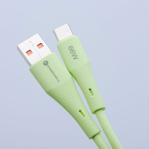 Kaapeli USB A - USB C Forcell F-Energy QC4.0 3A 66W Silicone 1 m C342 vihreä