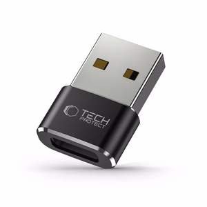 Tech-Protect UltraBoost USB-A (uros) / USB-C (naaras) sovitin - musta