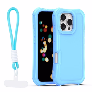 Safepop suojakuori hihnalla iPhone 16 Pro Max 6,9" sininen