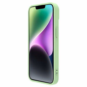 Nillkin CamShield Silky Silikonikotelo iPhone 14 Plus kotelo kameran suojus vihreä