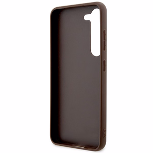 Guess GUHCS23S4GMGBR S23 S911 ruskea/ruskea kovakotelo 4G Big Metal Logo