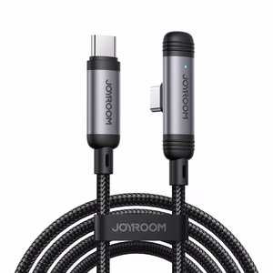 Joyroom S-A56 EnjoyX Series 90 astetta USB-C - USB-C Kaapeli 60W 1.2m - Musta