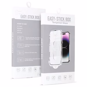 Karkaistu lasi Full Glue Easy-Stick Box IPHONE 16 PRO MAX:lle musta