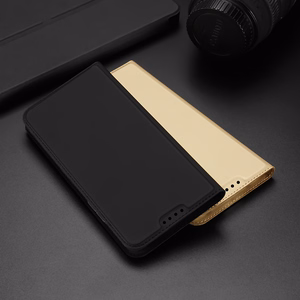 Dux Ducis Skin Pro tapauksessa Oppo Reno 8 Pro flip kansi kortti lompakko jalusta musta