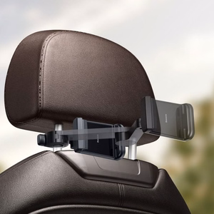 Baseus WXHZ-01 BackSeat Holder Qi 15W langattomalla latauksella varustettu auton niskatuen puhelinteline - musta