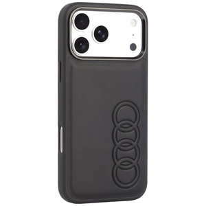 Audi TT -keinonahkasuojakuori laitteelle iPhone 18 Pro Max / 17 Pro Max, MagSafe-yhteensopiva – musta