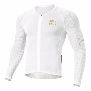 Rockbros YDCX008 Diamond Long Sleeve Cycling Jersey Size XL - White