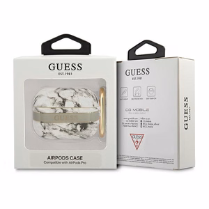 Guess GUAPHCHMAG AirPods Pro suojakotelo harmaa/harmaa Marble Strap Collection -mallisto