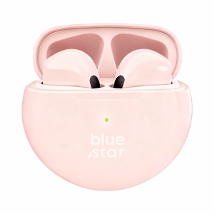 Bluetooth-handsfree Blue Star (TX3) TWS vaaleanpunainen