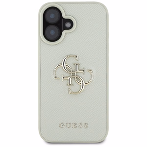 Guess Grained Big 4G Logo Small Classic Logo suojakuori iPhone 16:lle - vihreä