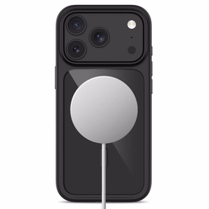 Tech-Protect MagOne CC MagSafe suojakuori ja 2 kpl karkaistuja laseja malleille iPhone 18 Pro Max / 17 Pro Max, läpinäkyvä musta