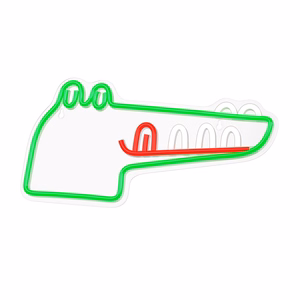Neon PLEXI LED JURASSIC CROC green FLNJ03 Forever Light