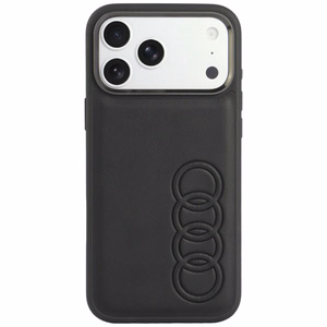 Audi TT -keinonahkasuojakuori laitteelle iPhone 18 Pro Max / 17 Pro Max, MagSafe-yhteensopiva – musta