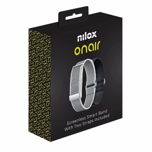Nilox ONAIR Screenless Band näytötön aktiivisuusranneke, hopea/musta