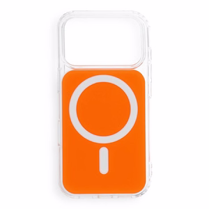 Suojakuori laitteelle iPhone 18 Pro / 17 Pro: Clear Fusion Mag Cover, MagSafe-yhteensopiva, väri: oranssi