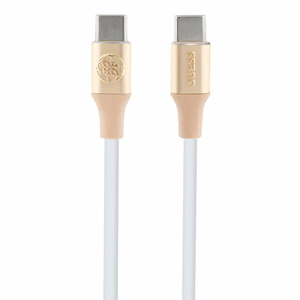 Guess Ebossed Logo USB-C / USB-C Kaapeli 1.5m Pikalataus - kultainen