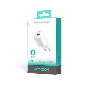 Joyroom JR-TG7 33W USB-A + USB-C -seinälaturi 30W USB-C - Lightning 1m kaapelilla - valkoinen