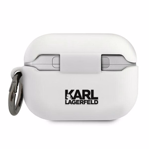 Karl Lagerfeld KLACAPSILCHWH AirPods Pro -suojakuori valkoinen Silicone Choupette