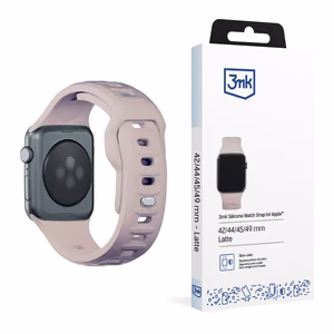 3mk silikoninen kellon ranneke Apple Watch 42 / 44 / 45 / 49 mm - beige