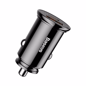 Baseus Circular PPS älykäs autolaturi USB QC 4.0 ja USB-C PD 3.0 SCP -porteilla, musta (CCALL-YS01)