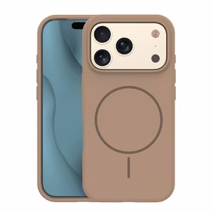 Silikoninen ohut magneettinen suojakuori iPhone 17 Pro 6,3 ruskea