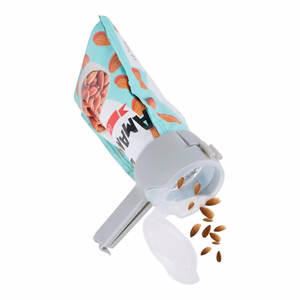 Alpina 2-in-1 food-bag sealing clips with pouring spout, 2 pcs.