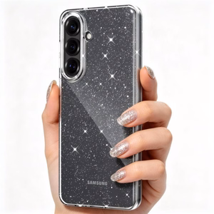 Tech-Protect FlexAir Suojakuori Samsung Galaxy S26:lle läpinäkyvä ja glitter
