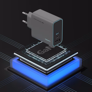 Cuktech CUKAD653EUGR 65W GaN Wall Charger 2 x USB-C 1 x USB-A - Gray