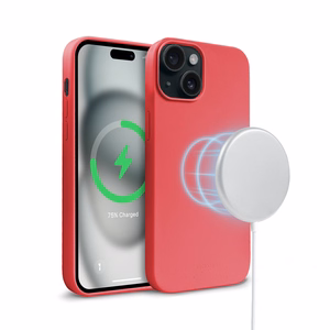 Crong Color Cover Magnetic MagSafe suojakuori iPhone 15 -laitteelle, vaaleanpunainen