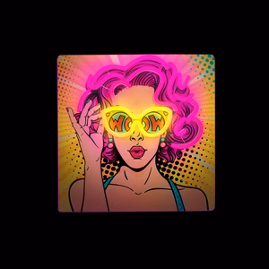 Neon ART LED POWER WOMAN keltainen-violetti FLA02 Forever Light