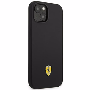 Ferrari FEHCP14SSIBBK iPhone 14 6.1" musta/musta kovakotelo silikoni metalli logo