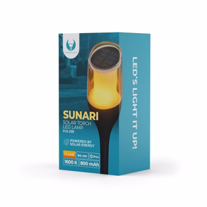 Forever Light aurinkokäyttöinen LED-soihtu SUNARI FLS-230 musta