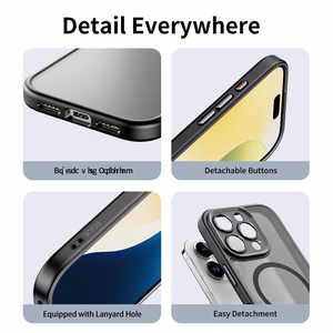 Rock Guard Touch Matte Series Magnetic Case for Iphone 16 grey