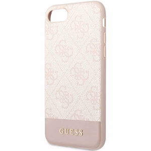Guess GUHCI8G4GLPI iPhone 7/8/SE 2020/2022 vaaleanpunainen/vaaleanpunainen kovakuori 4G Stripe Collection