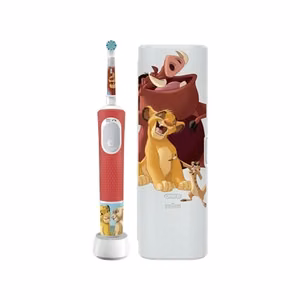 Oral-B Vitality Pro Kids 3+ Lion King – ladattava lasten sähköhammasharja, 1 harjaspää, 2 puhdistustilaa, sininen