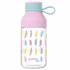 Quokka Ice Kids with Strap Ecozen -juomapullo, 430 ml, Feathers